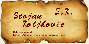 Stojan Koljković vizit kartica